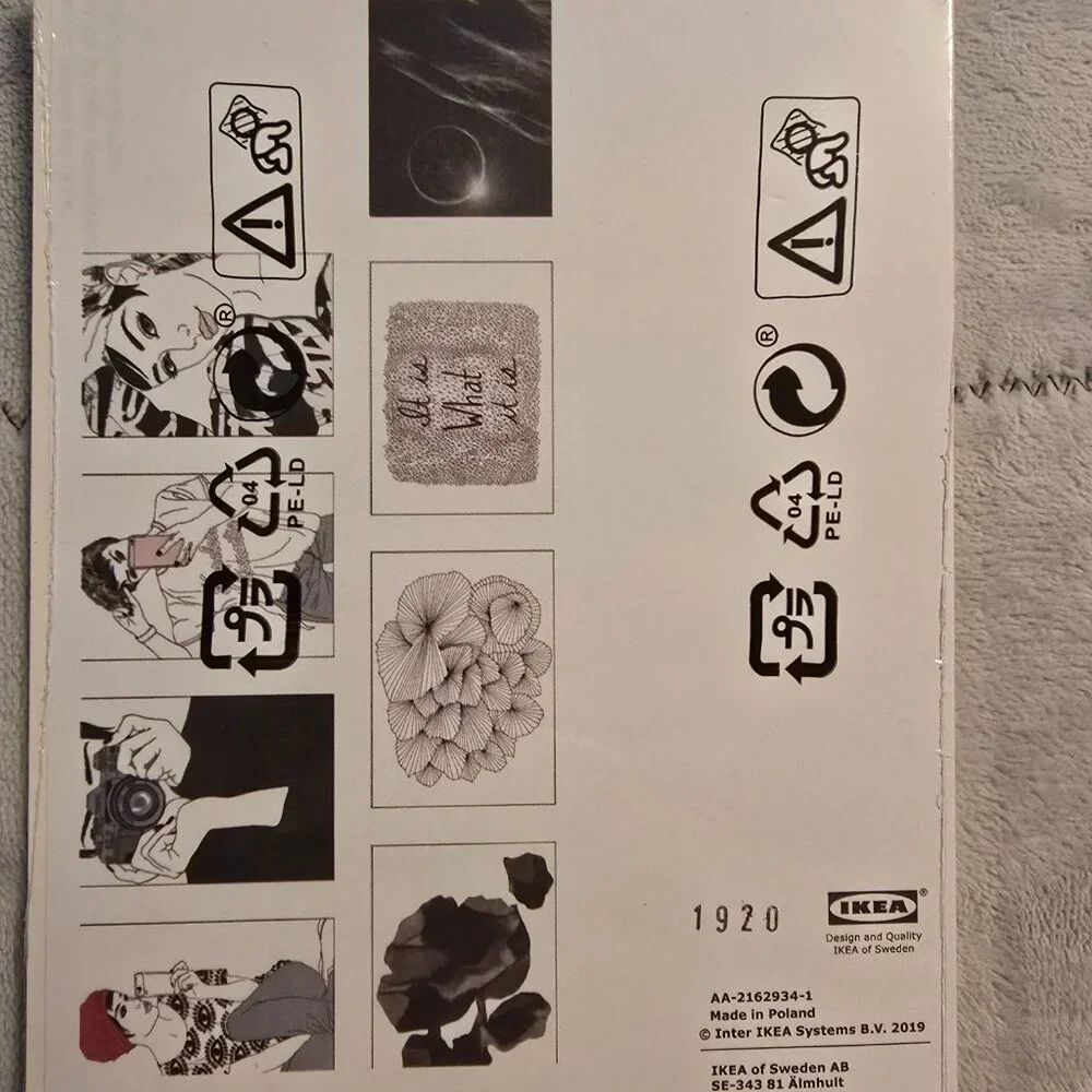 IKEA Art Cards Vaxbo 5 X‎ 7 New Wave Retro Girl Flower Moon 8 Cards Total NWT